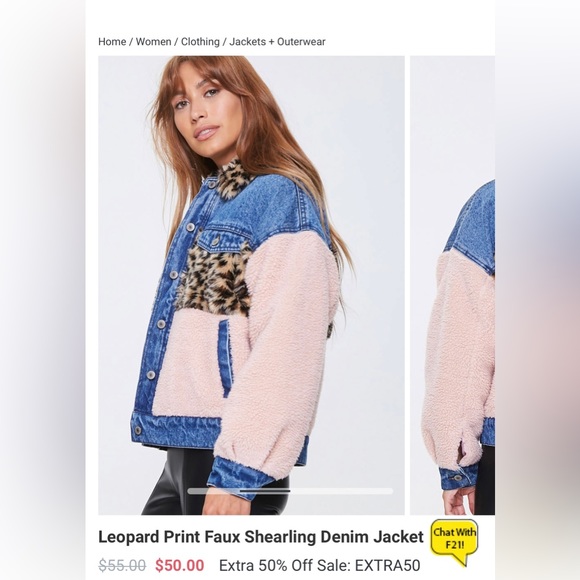 Faux Denim Jacket - Picture 2 of 6